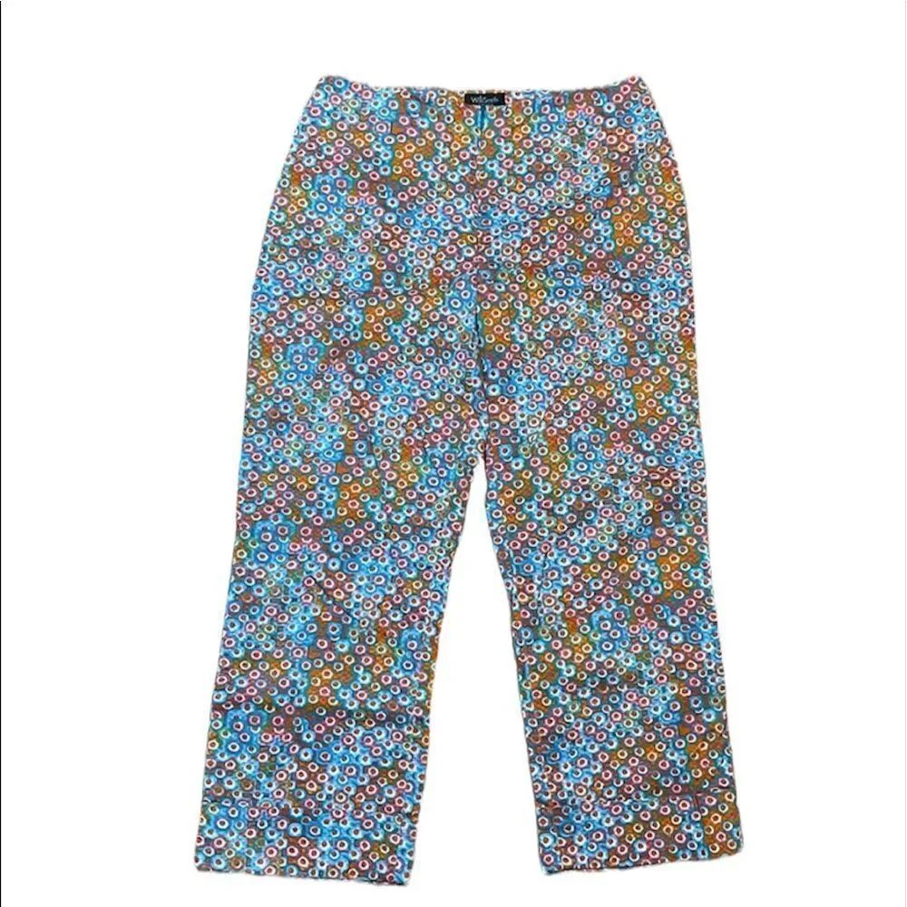 Willi Smith Multi colored Circles Dots, Stretch Pants